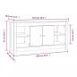 Preview: TV-Schrank Grau 103x36,5x52 cm Massivholz Kiefer