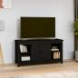 Preview: ARDEBO.de - TV-Schrank Schwarz 103x36,5x52 cm Massivholz Kiefer