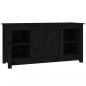 Preview: TV-Schrank Schwarz 103x36,5x52 cm Massivholz Kiefer