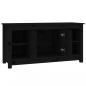 Preview: TV-Schrank Schwarz 103x36,5x52 cm Massivholz Kiefer