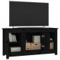 Preview: TV-Schrank Schwarz 103x36,5x52 cm Massivholz Kiefer