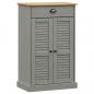 Preview: Schuhschrank VIGO Grau 60x35x96 cm Massivholz Kiefer