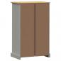 Preview: Schuhschrank VIGO Grau 60x35x96 cm Massivholz Kiefer