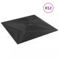 Preview: Wandpaneele 12 Stk. Schwarz 50x50 cm XPS 3 m² Stern