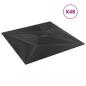 Preview: Wandpaneele 48 Stk. Schwarz 50x50 cm XPS 12 m² Stern