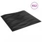 Preview: Wandpaneele 12 Stk. Schwarz 50x50 cm XPS 3 m² Stein