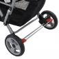 Preview: Tandem-Kinderwagen Stahl Rosa und Schwarz