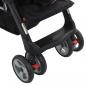 Preview: Tandem-Kinderwagen Stahl Rosa und Schwarz