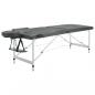 Preview: Massageliege 2-Zonen Aluminiumgestell Anthrazit 186x68 cm