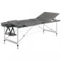 Preview: Massagetisch mit 3 Zonen Aluminiumrahmen Anthrazit 186×68 cm