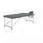 Preview: Massagetisch mit 3 Zonen Aluminiumrahmen Anthrazit 186×68 cm