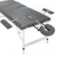 Preview: Massagetisch mit 3 Zonen Aluminiumrahmen Anthrazit 186×68 cm