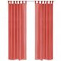 Preview: ARDEBO.de - Voile-Gardinen 2 Stk. 140 x 225 cm Rot