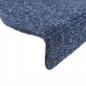 Preview: 15 Stk. Selbstklebende Treppenmatten Nadelvlies 56x17x3cm Blau