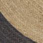 Preview: Teppich Handgefertigt Jute mit Dunkelgrauem Rand 90 cm