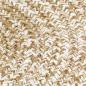 Preview: Teppich Handgefertigt Jute Weiß und Natur 150 cm
