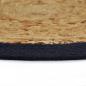 Preview: Tischsets 4 Stk. Natur und Marineblau 38 cm Jute und Baumwolle 