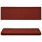 Preview: Treppenmatten 15 Stk. Nadelvlies 65x21x4 cm Rot