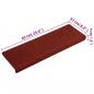 Preview: Treppenmatten 15 Stk. Nadelvlies 65x21x4 cm Rot