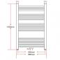 Preview: Handtuchheizkörper Warmwasser Gerade 600x1160 mm