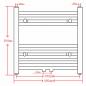 Preview: Handtuchheizkörper Warmwasser Gerade Grau 480x480 mm