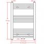 Preview: Handtuchheizkörper Warmwasser Gerade Grau 500x764 mm