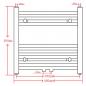 Preview: Handtuchheizkörper Warmwasser Gebogen Grau 480x480 mm