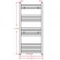 Preview: Handtuchheizkörper Warmwasser Gebogen Grau 500x1160 mm