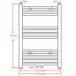 Preview: Handtuchheizkörper Warmwasser Gerade Schwarz 500x764 mm