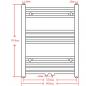 Preview: Handtuchheizkörper Warmwasser Gerade Schwarz 600x764 mm