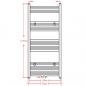 Preview: Handtuchheizkörper Warmwasser Gerade Schwarz 500x1160 mm