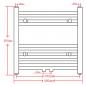 Preview: Handtuchheizkörper Warmwasser Gebogen Schwarz 480x480 mm