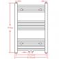 Preview: Handtuchheizkörper Warmwasser Gebogen Schwarz 500x764 mm