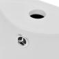 Preview: Standwaschbecken mit Hahn/Überlaufloch Keramik weiß rund