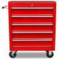 Preview: Roter Werkstattwagen 5 Schubladen
