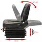 Preview: Gabelstaplersitz Traktorsitz Federung Verstellbare Rückenlehne