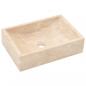 Preview: Waschbecken 45x30x12 cm Marmor Hochglanz-Creme