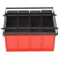 Preview: Papierbrikettpresse Stahl 38x31x18 cm Schwarz und Rot