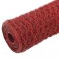 Preview: Drahtzaun Stahl mit PVC-Beschichtung 25x0,5 m Rot