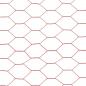 Preview: Drahtzaun Stahl mit PVC-Beschichtung 25x1 m Rot