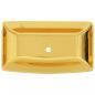 Preview: Waschbecken 71 x 38 x 13,5 cm Keramik Golden