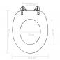 Preview: Toilettensitz mit Soft-Close-Deckel MDF Muschel-Design