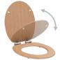 Preview: Toilettensitz mit Soft-Close-Deckel MDF Bambus-Design