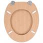 Preview: Toilettensitz mit Deckel MDF Bambus-Design