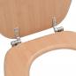 Preview: Toilettensitz mit Deckel MDF Bambus-Design