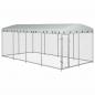 Preview: ARDEBO.de - Outdoor-Hundezwinger mit Überdachung 7,6x3,8x2,3 m