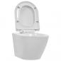 Preview: Wand-WC ohne Spülrand Keramik Weiß