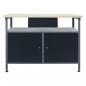 Preview: Werkbank Schwarz 120x60x85 cm Stahl