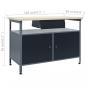 Preview: Werkbank Schwarz 120x60x85 cm Stahl