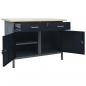 Preview: Werkbank Schwarz 120x60x85 cm Stahl